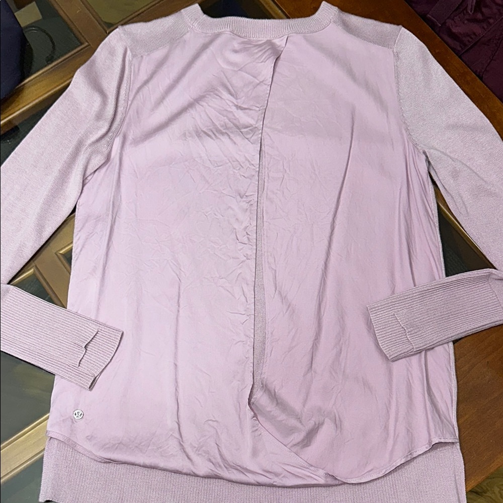 Lululemon Bring it Backbend Light Purple Open Back Sweater - Picture 8 of 9